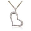 Image 2 : 18KT White Gold 1.02ctw Diamond Pendant With Chain