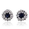 Image 1 : 14KT White Gold 2.48ctw Sapphire and Diamond Earrings