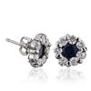 Image 2 : 14KT White Gold 2.48ctw Sapphire and Diamond Earrings