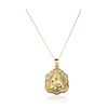 Image 2 : 14KT Yellow Gold 0.15ctw Ruby Pendant With Chain