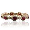 Image 2 : 14KT Yellow Gold 17.91ctw Ruby and Diamond Bracelet