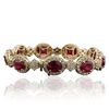 Image 2 : 14KT Yellow Gold 17.91ctw Ruby and Diamond Bracelet