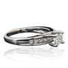 Image 2 : 14KT White Gold 0.90ctw Princess Cut Diamond Ring