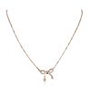 Image 1 : 14KT Rose Gold Bow Necklace