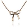 Image 2 : 14KT Rose Gold Bow Necklace