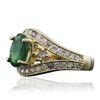 Image 2 : 14KT Yellow Gold 1.43ct Emerald and Diamond Ring