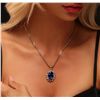 Image 2 : 14KT Yellow Gold 15.89ct GIA Certified Tanzanite and Diamond Pendant With Chain