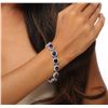 Image 2 : 14KT White Gold 30.16ctw Sapphire and Diamond Bracelet