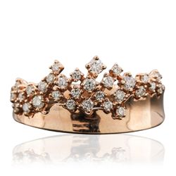 14KT Rose Gold 0.39ctw Diamond Ring