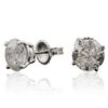 Image 2 : 14KT White Gold 4.10ctw Diamond Stud Earrings