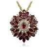 Image 2 : 14KT Yellow Gold 14.46ctw Ruby and Diamond Pendant With Chain