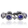 Image 1 : 14KT White Gold 20.94ctw Tanzanite and Diamond Bracelet