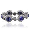 Image 2 : 14KT White Gold 20.94ctw Tanzanite and Diamond Bracelet