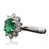 Image 2 : 18KT White Gold 1.20ct Emerald and Diamond Ring