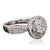 Image 2 : 14KT White Gold 1.00ctw Diamond Ring