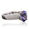 Image 2 : 14KT White Gold 1.76ct Tanzanite and Diamond Ring