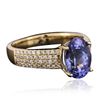 Image 2 : 14KT Yellow Gold 2.27ct Tanzanite and Diamond Ring