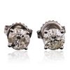 Image 1 : 14KT White Gold 1.39ctw Diamond Stud Earrings