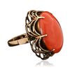 Image 2 : 18KT Yellow Gold 24.07ct Coral Ring