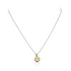 Image 2 : 14KT White Gold 0.25ctw Yellow Sapphire Pendant With Chain