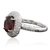 Image 2 : 14KT White Gold 2.13ct Rubellite and Diamond Ring