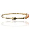 Image 2 : 14KT Yellow Gold 2.25ctw Orange Sapphire and Diamond Bangle