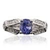 Image 1 : 14KT White Gold 2.15ct Sapphire and Diamond Ring