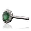 Image 2 : 14KT White Gold 0.73ct Emerald and Diamond Ring