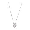 Image 2 : 14KT White Gold 0.97ctw Diamond Pendant With Chain