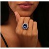 Image 5 : 14KT White Gold 11.01ct GIA Certified Tanzanite and Diamond Ring