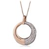 Image 1 : 14KT Rose Gold 0.62ctw Diamond Pendant With Chain