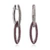 Image 2 : 18KT White Gold 4.00ctw Ruby and Diamond Earrings