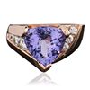 Image 1 : 14KT Rose Gold 4.49ct Tanzanite and Diamond Ring