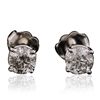 Image 1 : 14KT White Gold 1.24ctw Diamond Solitaire Earrings