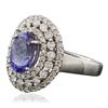 Image 2 : 14KT White Gold 2.00ct Tanzanite and Diamond Ring