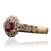 Image 2 : 18KT Rose Gold 0.60ct Ruby and Diamond Ring