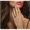 Image 2 : 14KT Yellow Gold 1.26ct Emerald and Diamond Ring