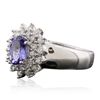 Image 2 : 14KT White Gold 0.83ct Tanzanite and Diamond Ring