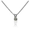 Image 1 : 14KT White Gold 0.15ctw Diamond Pendant