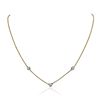 Image 2 : 14KT Yellow Gold 0.15ctw Diamond Necklace