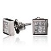 Image 2 : 14KT White Gold 0.73ctw Princess Diamond Earrings