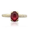 Image 1 : 18KT Yellow Gold 1.57ct Ruby and Diamond Ring