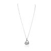 Image 2 : 14KT White Gold 0.49ctw Diamond Pendant With Chain