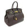 Image 1 : Authentic Vintage Hermes 35cm Birkin Bag in Chocolate Clemence Leather with Gold Hardware