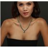 Image 1 : 14KT Yellow Gold 27.47ctw Emerald and Diamond Necklace