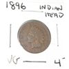 Image 1 : 1896 INDIAN HEAD PENNY RED BOOK VALUE $4.00+ *NICE EARLY VERY GOOD GRADE*!! PENNY CAME OUT OF SAFE!!