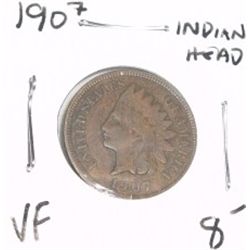 1907 INDIAN HEAD PENNY RED BOOK VALUE $8.00+ *NICE EARLY VERY FINE GRADE*!! PENNY CAME OUT OF SAFE!!