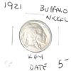 Image 1 : 1921 *KEY DATE* BUFFALO NICKEL RED BOOK VALUE $5.00+ *NICE EARLY GOOD GRADE*!! BUFFALO NICKEL CAME O