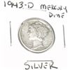 Image 1 : 1943-D SILVER MERCURY DIME *NICE EARLY SILVER DIME*!! DIME CAME OUT OF SAFE!!