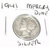 Image 1 : 1941 SILVER MERCURY DIME *NICE EARLY SILVER DIME*!! DIME CAME OUT OF SAFE!!
